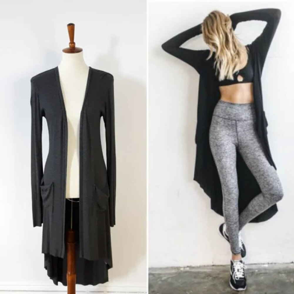 Joah Brown | Soleil Cardigan in Heather Gray Ribbed